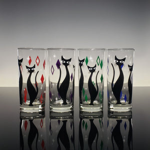 Jewel Tone Atomic Cat Collins Drinkware Set