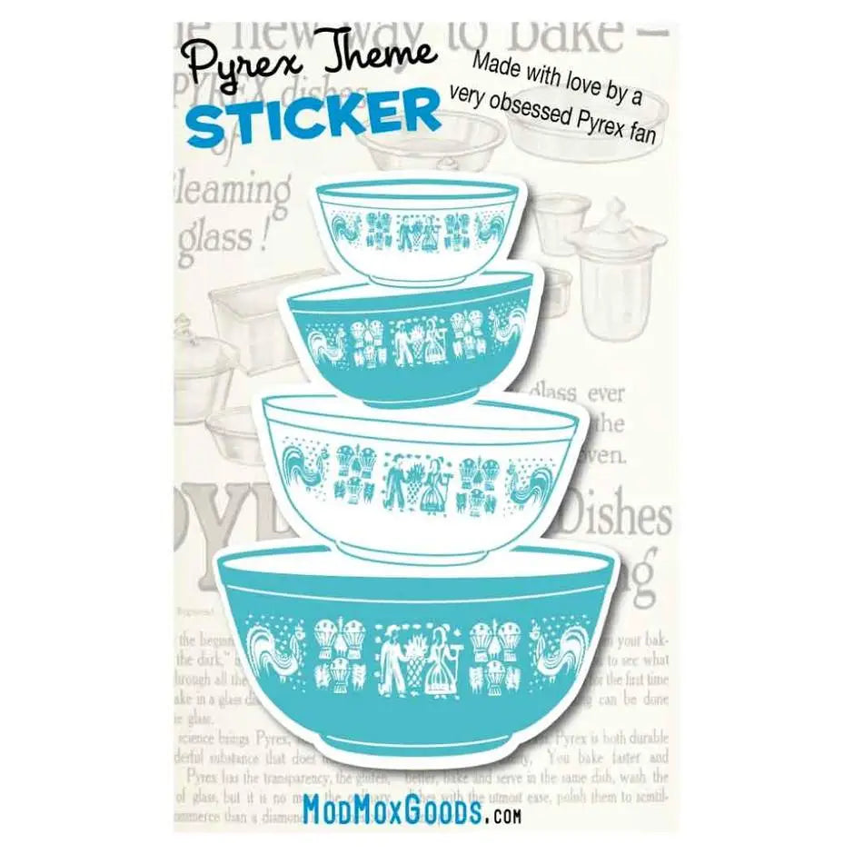 Butterprint Pyrex Bowls Sticker