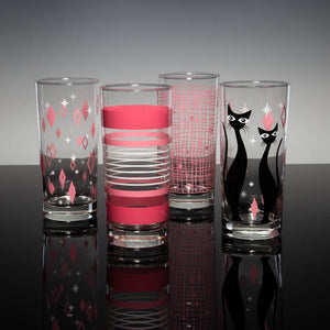 Pink MCM Mixed Print Collins Glasses Set