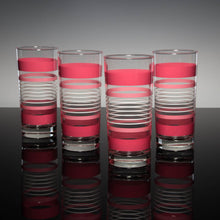Load image into Gallery viewer, Shelby Pink Stripe Collins Drinking Glasses