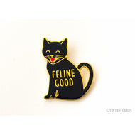 Feline Good Cat Enamel Pin - egads-shop