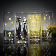Load image into Gallery viewer, Yellow MCM Mixed Print Collins Glasses Set