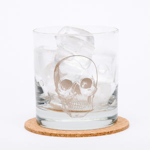 Shiny Skull Rocks Glass - egads-shop