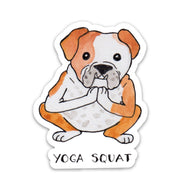 Yoga Dogs Squat Pose Sticker - egads-shop