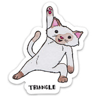 Yoga Cats Triangle Pose Sticker - egads-shop