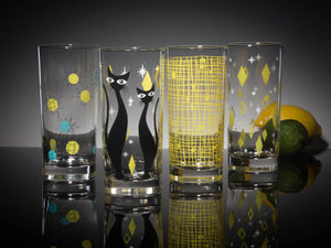 Yellow MCM Mixed Print Collins Glasses Set