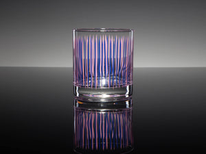 Atomic Pinstripe Disco Rocks Glass Set