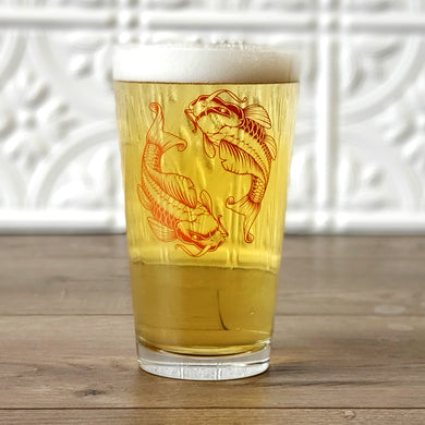 Koi Fish Pint Glass - egads-shop