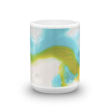 Load image into Gallery viewer, Turquoise and Yellow Ice Painting Mug - egads-shop